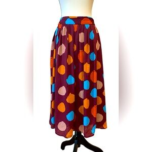 Modcloth A-Line Skirt with Multicolor Polka Dots